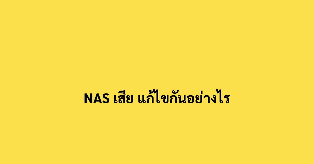 NAS เสีย แก้ไขกันอย่างไร? คำแนะนำและวิธีรับมือ